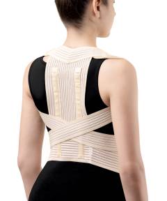 Posture corrector with stiffening ribs