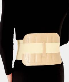 Orthopedic lumbar corset (with rigid inserts)