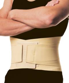 Elastic bandage for fixing the lumbar spine with rigid inserts